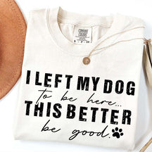 Retro I Left My Dog To Be Here T-Shirt