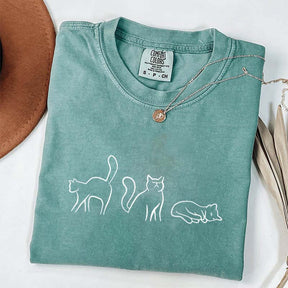 Minimalist Cat Mama Simple Cute T-Shirt