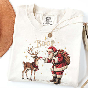 Vintage Santa Reindeer Christmas Boop T-Shirt
