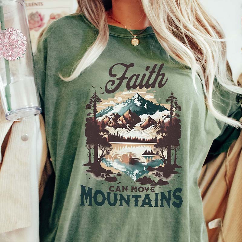 Faith Can Move Mountains Bible T-Shirt
