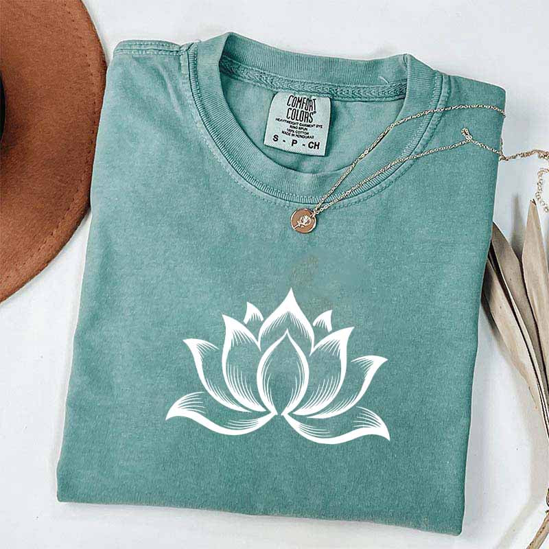 Minimalist Lotus Flower T-Shirt