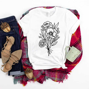 Botanical Flower Gift for Her Mothe T-Shirt