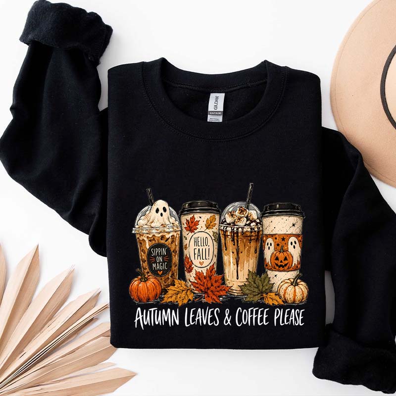 Halloween Coffee Pumpkin Spice Fall Sweatshirt