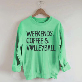 Weekends Coffee & Volleyball Sport Lover Sweatshirt