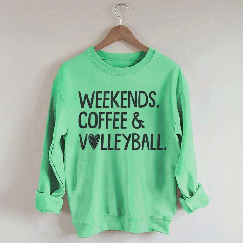 Weekends Coffee & Volleyball Sport Lover Sweatshirt
