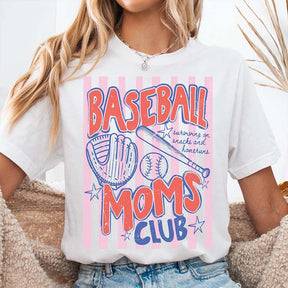Comfort Colors Baseball Moms Club T-Shirt