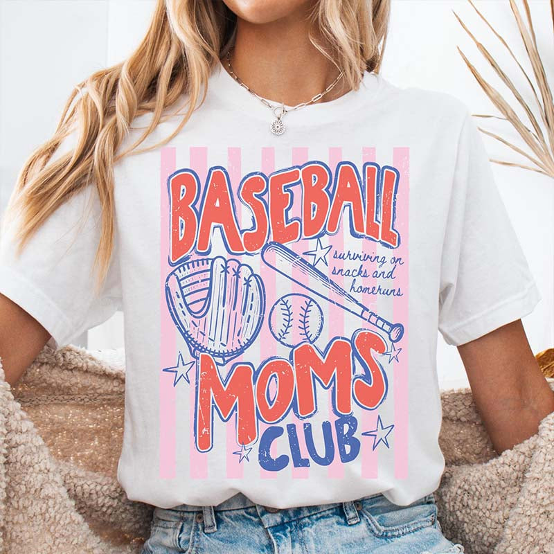 Comfort Colors Baseball Moms Club T-Shirt