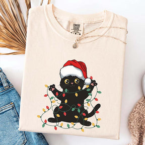 Cute Cat Christmas Lover Christmas T-Shirt