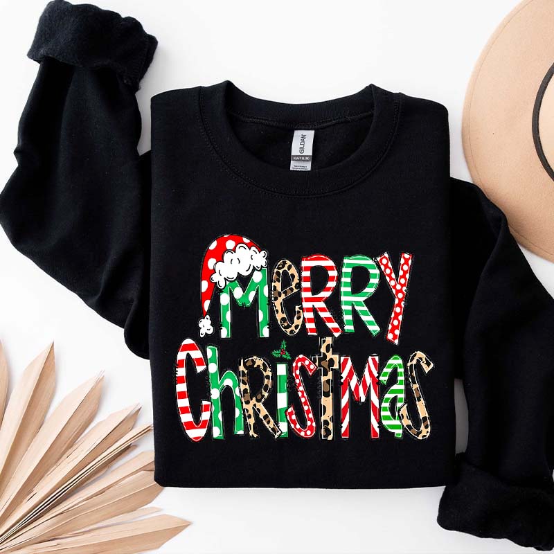 Womens Merry Christmas Cute Sweatshirt