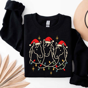 Horse Christmas Holiday Horse Sweatshirt