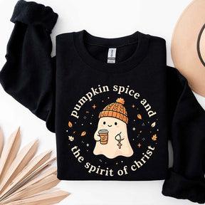 Faith Based Pumpkin Spice Coffee Ghost Sweatshirt