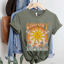 Groovy Mama 70's Flower Butterfly T-Shirt