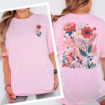 Floral Comfort Colors Nature Gift Womens T-Shirt