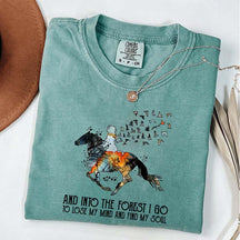 And Into the Forest I Go Equestrian Adventure T-Shirt