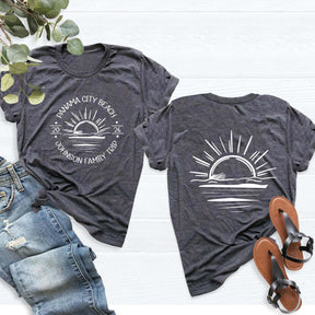 Custom Sun Family Beach Vacation T-Shirt