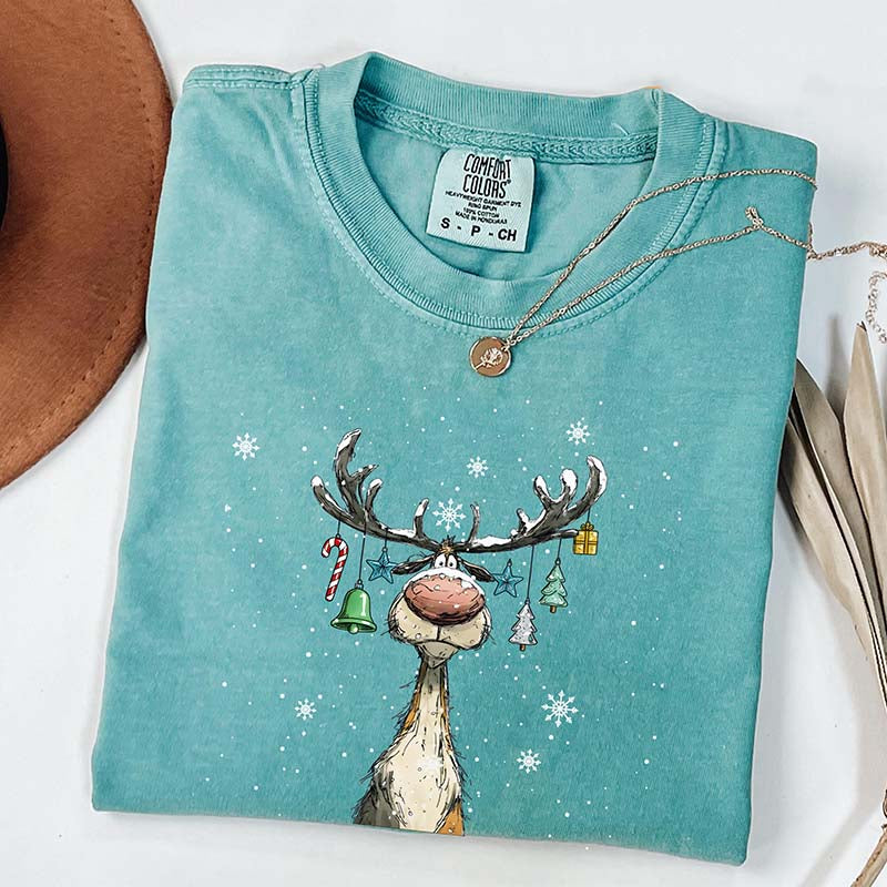Comfort Colors Vintage Reindeer T-Shirt