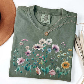 Gift For Nature Lover  Botanical Flowers T-Shirt
