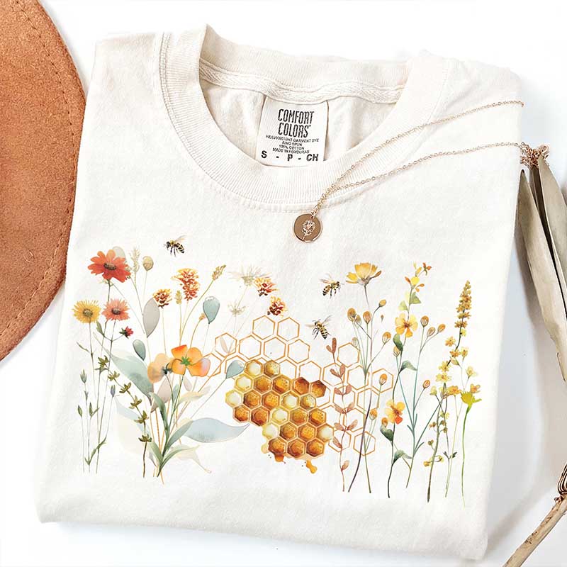 Honey Bee Wildflowers T-Shirt