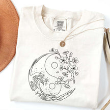 Yin Yang Wave Cherry Blossom T-Shirt