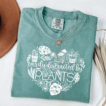 Cute Heart Easily Distracted By Plants T-Shirt