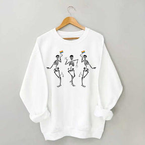 Skeleton Pride Rainbow Sweatshirt