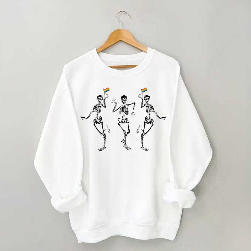 Skeleton Pride Rainbow Sweatshirt