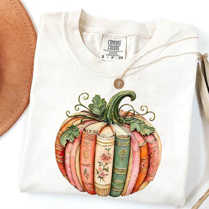 Comfort Colors Pumpkin Book Lover T-Shirt