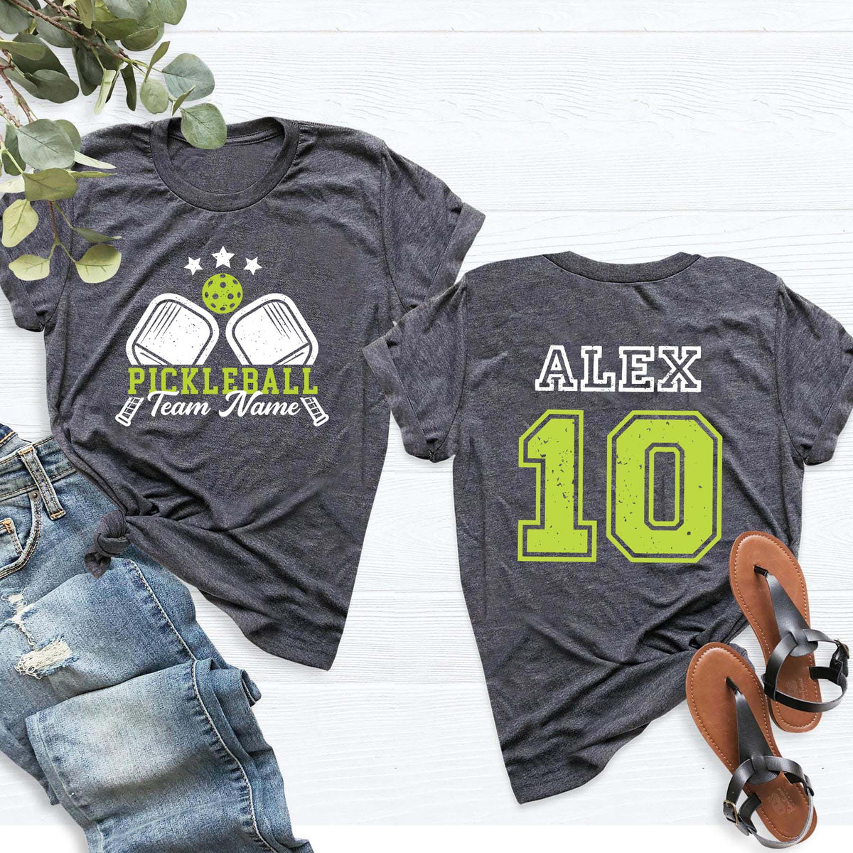 Custom Name and Player Number Pickleball T-Shirt