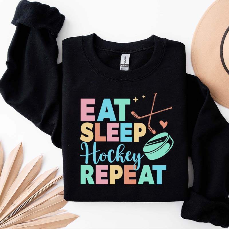 Eat Sleep Hockey Repeat Cute Sweatshirt
