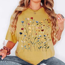 Vintage Pressed Flowers Gardener T-Shirt