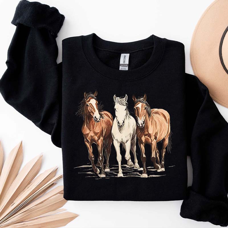Cute Western Horses Sweatshirt