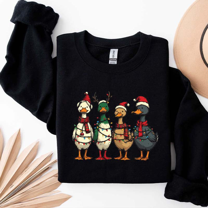 Funny Duck Christmas Lights Sweatshirt