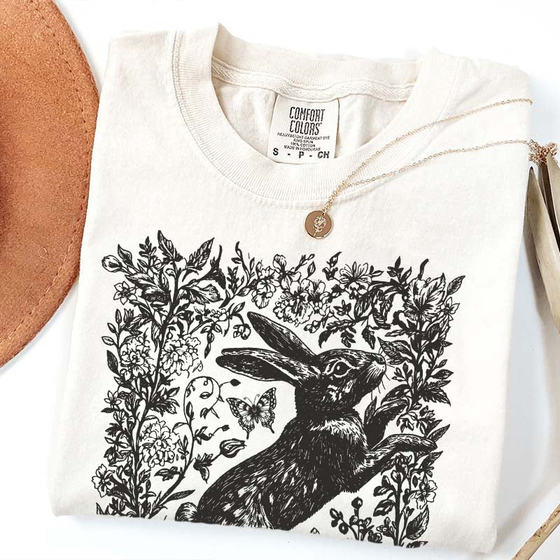 Cottagecore Rabbit Woodland Aesthetic T-Shirt
