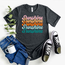Retro Sunshine Hiking Summer Vacation T-Shirt