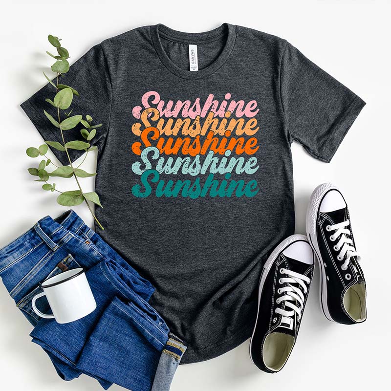 Retro Sunshine Hiking Summer Vacation T-Shirt