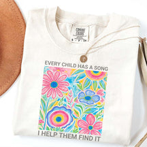 Music Teacher Appreciation Floral T-Shirt