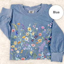 Boho Cottagecore Cute Wildflowers Sweatshirt
