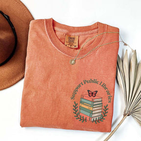 Comfort Colors Support Public Libraries Bookworm T-Shirt