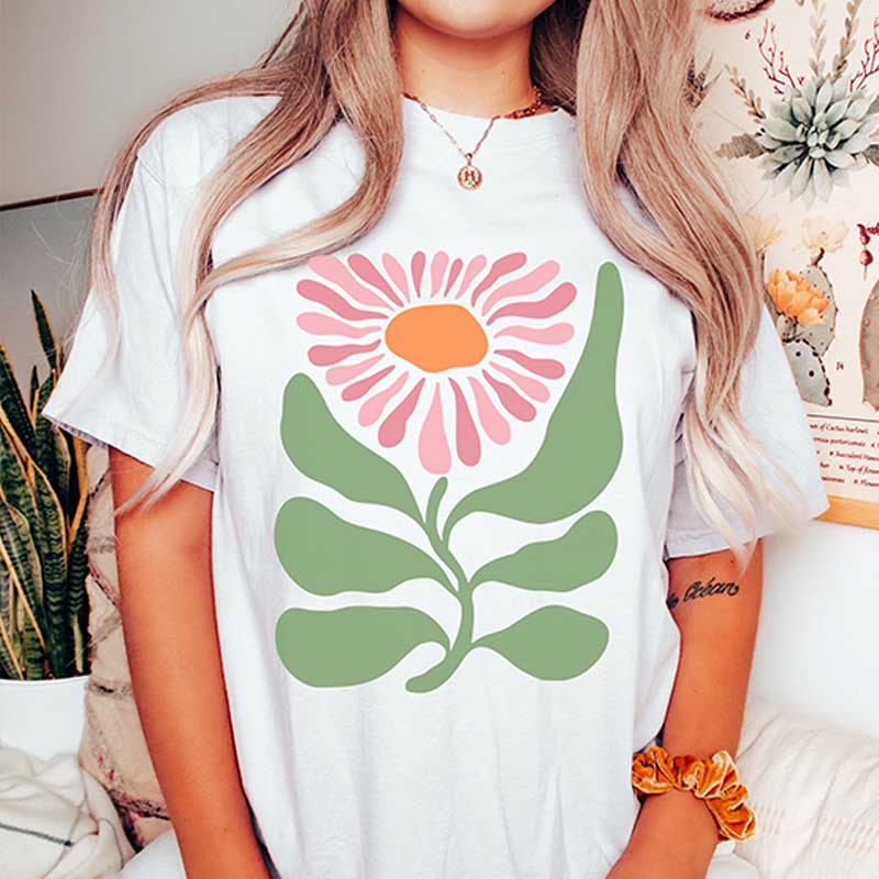 Boho Wildflowers Floral Nature Summer T-Shirt