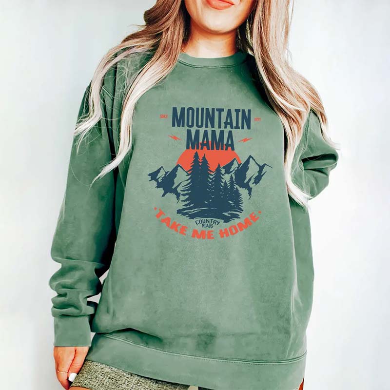 Vintage Mountain Mama Sweatshirt - Main Image