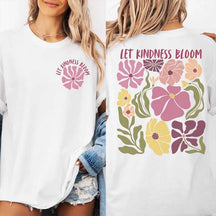 Let Kindness Bloom Retro Positive Quote T-Shirt