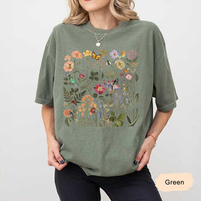 Cute Lady Gardener Floral T-Shirt