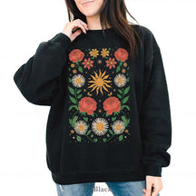 Retro Minimalist Boho Floral Sweatshirt