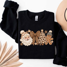 Leopard Christmas Comfort Colors Santa Sweatshirt