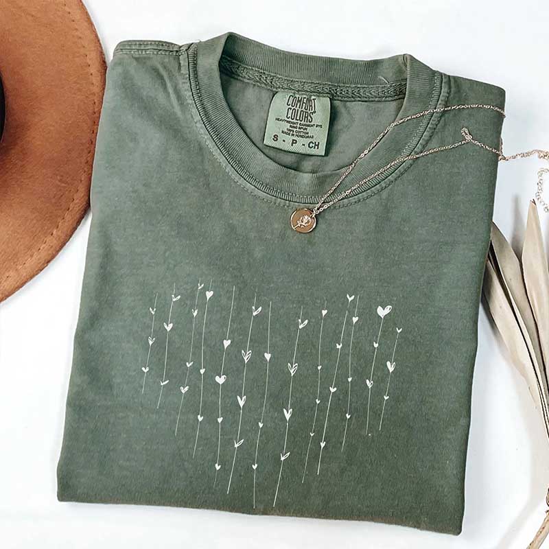 Cute  Comfort Colors Hearts T-Shirt