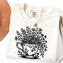 Cottagecore Teacup Floral T-Shirt