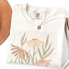 Boho Floral Abstract Botanical Aesthetic T-Shirt