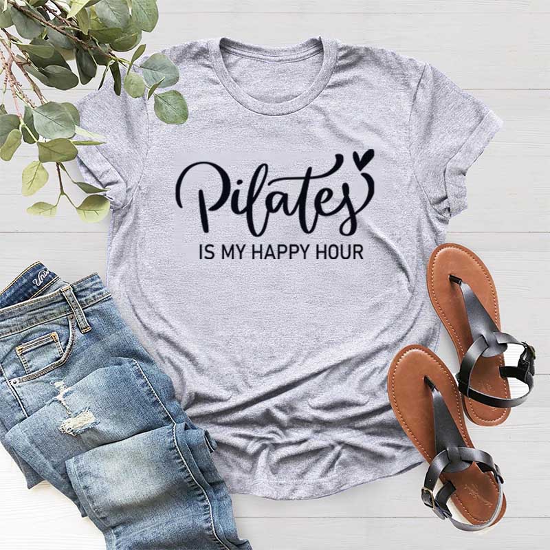 Pilates is My Happy Hour Yoga T-Shirt