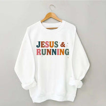 Jesus Running Marathoner Sweatshirt