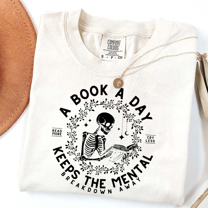 A Book a Day Skeleton T-Shirt